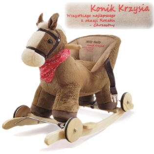 Schaukelpferd mit Rückenlehne Milly Mally braun