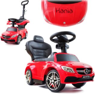 Rutschauto MERCEDES-AMG C63 Coupe Milly Mally mit Griff rot