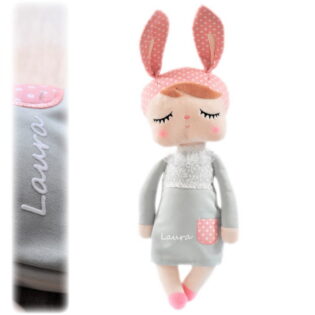 Puppe Metoo Angela Hase Grau 35cm