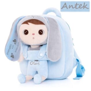 Rucksack mit Puppe Metoo - Hase Blau