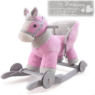 Schaukelpferd mit Rückenlehne - lila