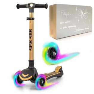 Dreirad-Roller Boogie Milly Mally gold leuchtende Räder