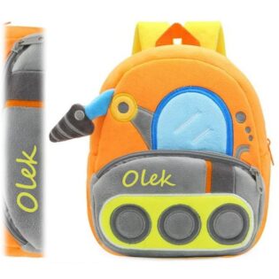 Plüschrucksack für Vorschulkind Bagger