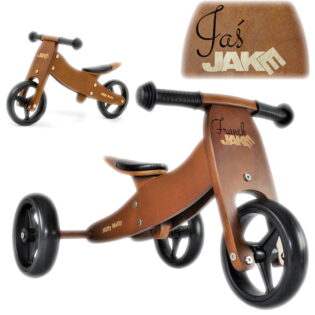 Holzlaufrad JAKE Dark Natural Milly Mally 2in1